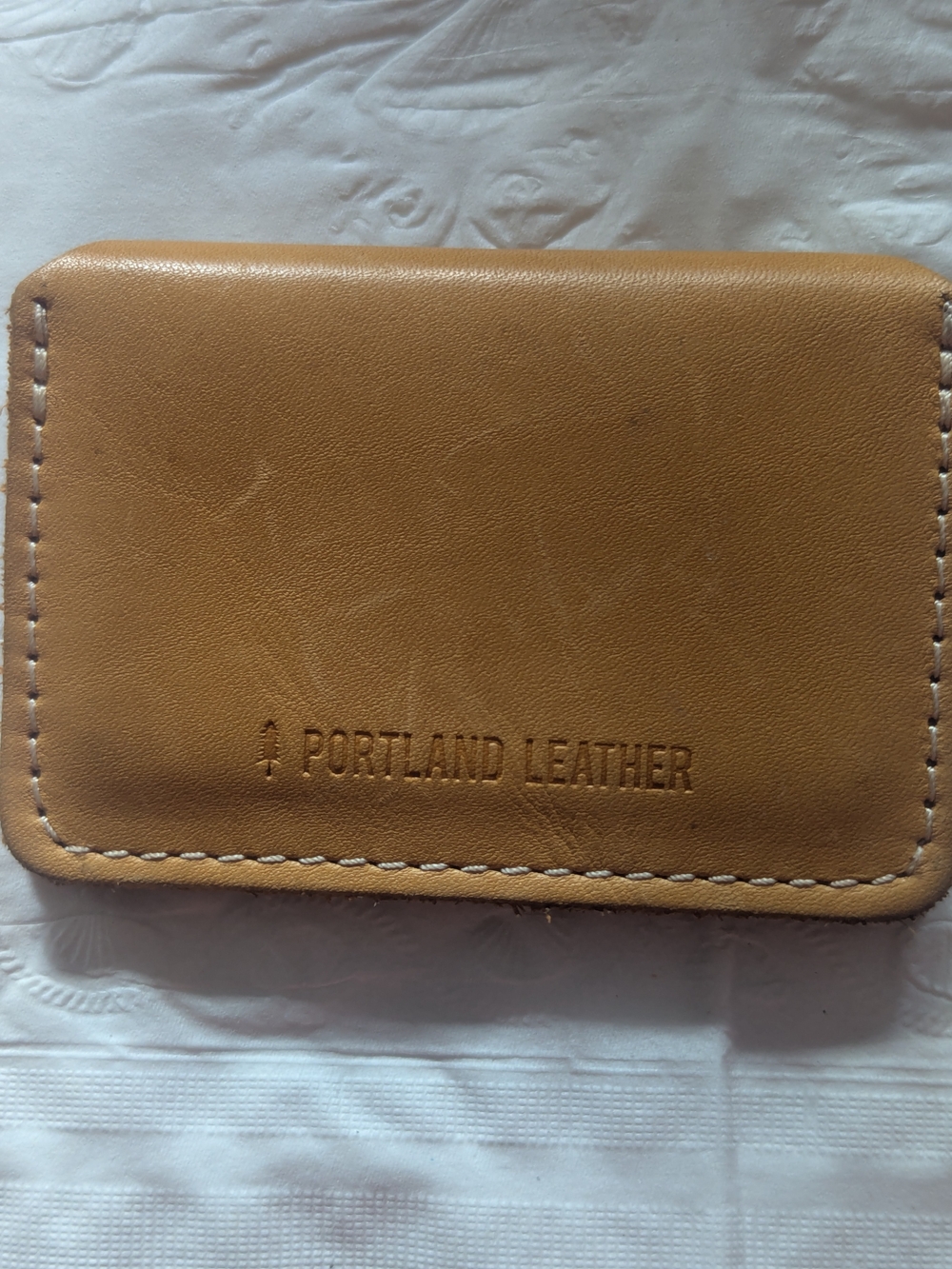 Portland Leather Caramel Tan Mini Card Wallet